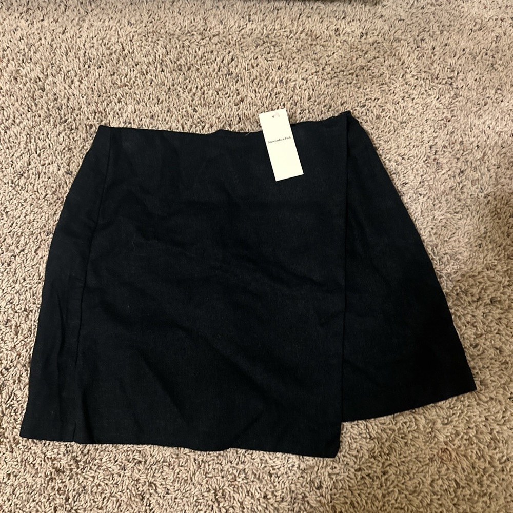 Black Mini Skort by Abercrombie & Fitch